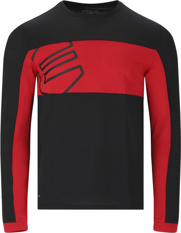 Endurance Havent Cycling/MTB Longsleeve Heren - Zwart/Rood