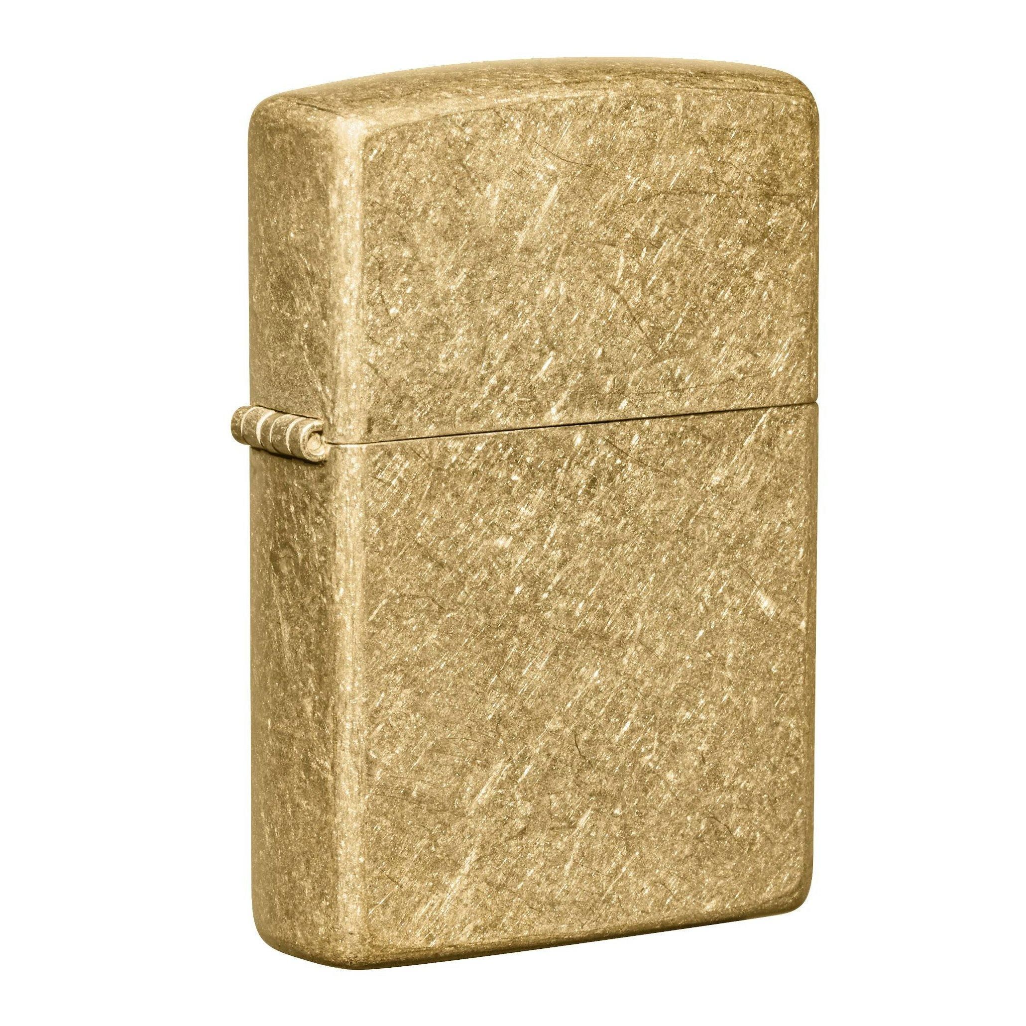 Zippo Regular Tumbled Brass Lighter - 49477