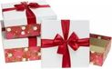 Rosette Set van 3 cadeaudoosjes, rood-wit