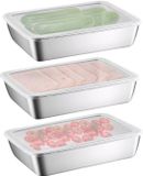 Nivofu 3-pack Crisper Box van roestvrij staal