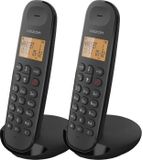 LOGICOM DECT ILOA 250 DUO, zwart, 2 handsets, 100 contacten, handsfree functie, 7 uur batterijduur