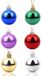 Unyqoos® Set van 12 kleurrijke kunststof kerstballen