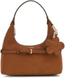 GUESS Taylor Mini Hobo Handtas Schoudertas Cognac Lichtbruin