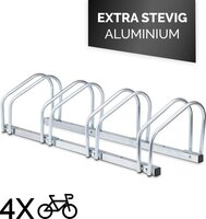 Dunlop Fietsenrek voor 4 Fietsen - Aluminium - Zilver - 59 cm