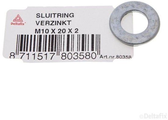 Deltafix - Sluitring m10 20x2 vz