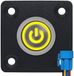 ProRide Interrupteur à pression en métal Panneau encastrable 12V ON-OFF - 19mm - avec câble de connexion - 12V/24V - Indicateur LED Jaune