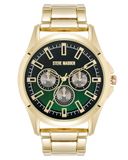 Steve Madden Heren Armbandhorloge Goud/Groen