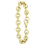 Lucardi Dames Plated armband Valerie - Staal - Armband - Cadeau - 20 cm - Goudkleurig