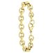 Lucardi Dames Plated armband Valerie - Staal - Armband - Cadeau - 20 cm - Goudkleurig