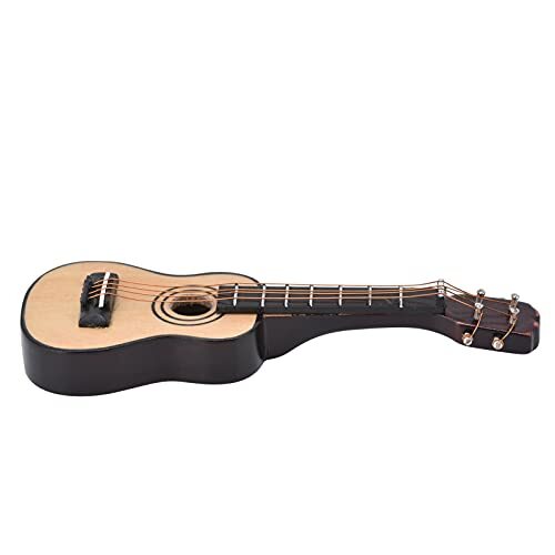 banapo Houten Gitaar Model, Handgemaakt Uitstekende Afwerking 1/12 Schaal Gladde Randen Poppenhuis Miniatuur Gitaar voor Kamer Dozen voor Poppenhuizen(Classical guitar, blue)