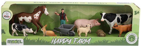 Merkloos Boerderij-speelset - 10-delig - Kinderen - Meerkleurig