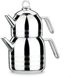 Korkmaz Astra Turkse theepot - 2.9 liter - Zilver
