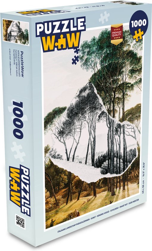 MuchoWow Puzzel Italiaans Landschap - Hendrik Voogd - Kunst - Legpuzzel - Puzzel 1000 stukjes volwassenen