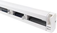 time4blinds - Rail voor Lamellenjaloezieën - Complete set met Lamellenwagentjes en Bedieningsmechanisme met Parelketting - Gemakkelijk Verschuiven van de Lamellen - Wit, 900 mm