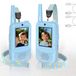 Merkloos Walkietalkie voor kinderen - Video - Oplaadbaar - 2 stuks - Blauw - Met lanyard