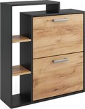 Vicco Orlando Schoenklaprek – 24.5 x 90 cm 2 compartimenten Eik goud/antraciet