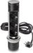 Emuca Vertikal Push 60 uitschuifbare multi-connector, diameter 60 mm, 3 x Schuko-plug, 1 x USB Type A, 1 x USB Type C, Staal en Plastic, Roestvrij staal