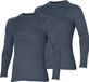 HEAT KEEPER Angro BV Thermoshirt heren - Antraciet - XL - 2-Stuks