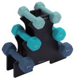 Cecotec DrumFit Dumbbell 123 Neopreen Set met 6 zeshoekige halters met hoge hechting, alle soorten gebruikers, houder inbegrepen, 6 stuks