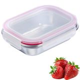 Westmark Roestvrijstalen Lunchbox – Lekvrije Lunchbox – Geschikt voor Magnetron en Oven, BPA-Vrij – Broodtrommel voor School, Werk en Kleuterschool – Zilver, 400 ml