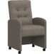 Chaises de salle à manger Chaise de cuisine avec roues 2 pcs gris 58 x 67 x 97 cm