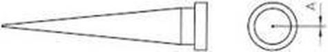 Weller LT-1L Soldeerpunt Langwerpige, conische vorm Grootte soldeerpunt 0.2 mm Inhoud: 1 stuk(s)