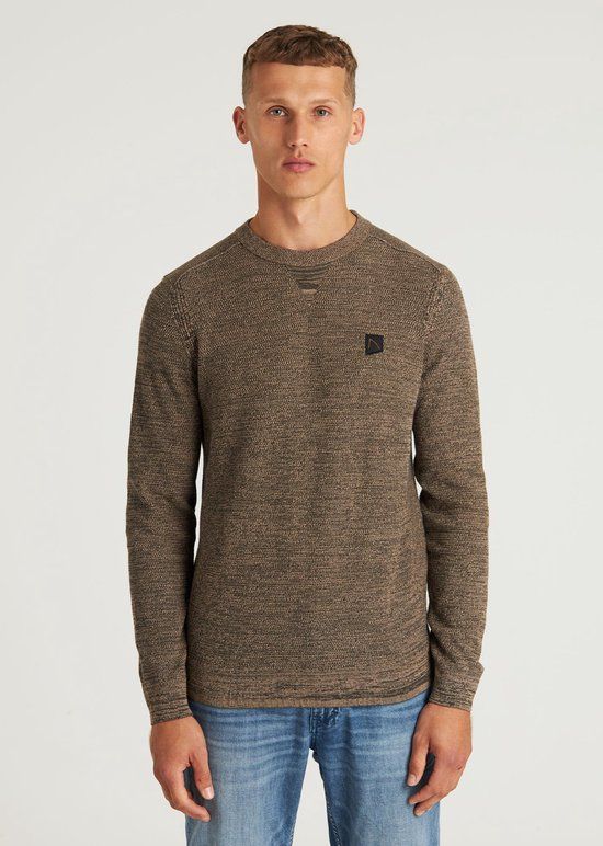 CHASIN' Heren Trui - Basal Mixed - Bruin