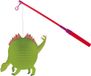 Merkloos Lampionstokje 40 cm - met dinosaurus lampion - groen - D25 cm