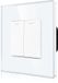 Interrupteur moderne en cristal, 2 voies et 1 interrupteur, plaque murale avec points lumineux