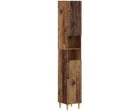 vidaXL Badkamerkast met Open Plank ARNHEM Oud hout 30 x 31 x 190 cm