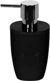 Spirella Pure Zeepdispenser – Vloeibare Zeep Dispenser voor de Badkamer – Zeephouder van Polystyreen – Glanzend Zwart