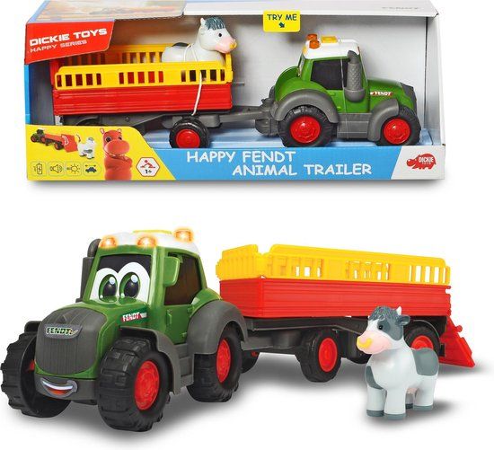 Dickie Toys ABC Fendt Animal Trailer - 30 cm - Speelgoedvoertuig