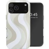 Selencia Vivid Backcover met MagSafe voor de Apple iPhone 17 Pro Max - Desert Waves Beige