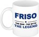 Bellatio Decorations naam cadeau mok - Friso - man myth legend - koffiemok - 300 ml - collega - vaderdag
