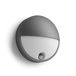 Philips Capricorn Lampe d'extérieur IR, 800 lm, 2700 K, PowerShield, IP44 résistant aux intempéries, durable, aluminium, détecteur de mouvement, LED intégrée, gris anthracite