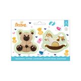 DECORA 0255195 Teddy Bear en Schommelpaard Plastic Cookie Cutters Set van 2