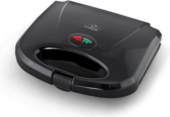 Titanum Wafelijzer Raspberry - 750W - Zwart