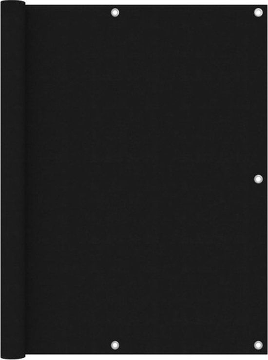 vidaXL Balkonscherm 120x500 cm Oxford Stof Zwart