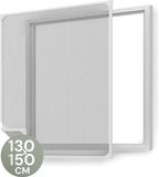 O'DADDY® Moustiquaire magnétique pour fenêtre - 130x150 cm - Blanc/Noir