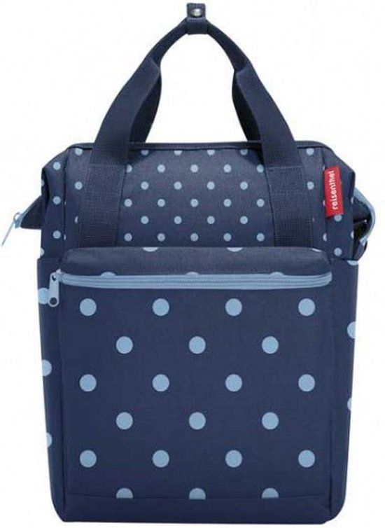 KLICKfix Roomy GT Fietstas - 12L - Mixed Dots Blue - Achter - Stuurtas