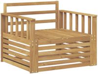 vidaXL Buitensofa Massief Acacia Hout Wit