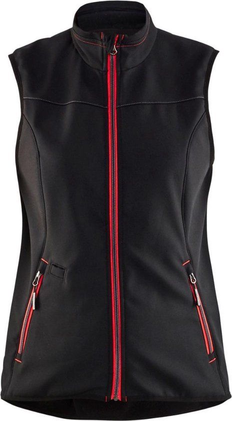 Blåkläder 3851 Dames Softshell Bodywarmer Zwart/Rood
