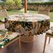 PETTI Artigiani Italiani - Vuilafstotend rond tafelkleed van microvezel (diameter 120 cm), keukentafelafdekking voor ronde tafel, design Tropical 04, 100% Made in Italy