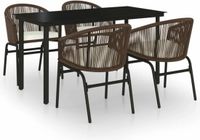 vidaXL 5-delige tuinset bruin