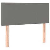 VidaXL Hoofdbord Donkergrijs Polyester Hout 900x50x780-880 mm