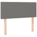 VidaXL Hoofdbord Donkergrijs Polyester Hout 900x50x780-880 mm