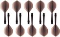 Merkloos Pack of 10 - Arbres de fléchettes intégrés - Ailettes de fléchettes en plastique - Accessoires de fléchettes - Tiges de fléchettes à grande aile - Jeu de fléchettes en plastique durable - Noir