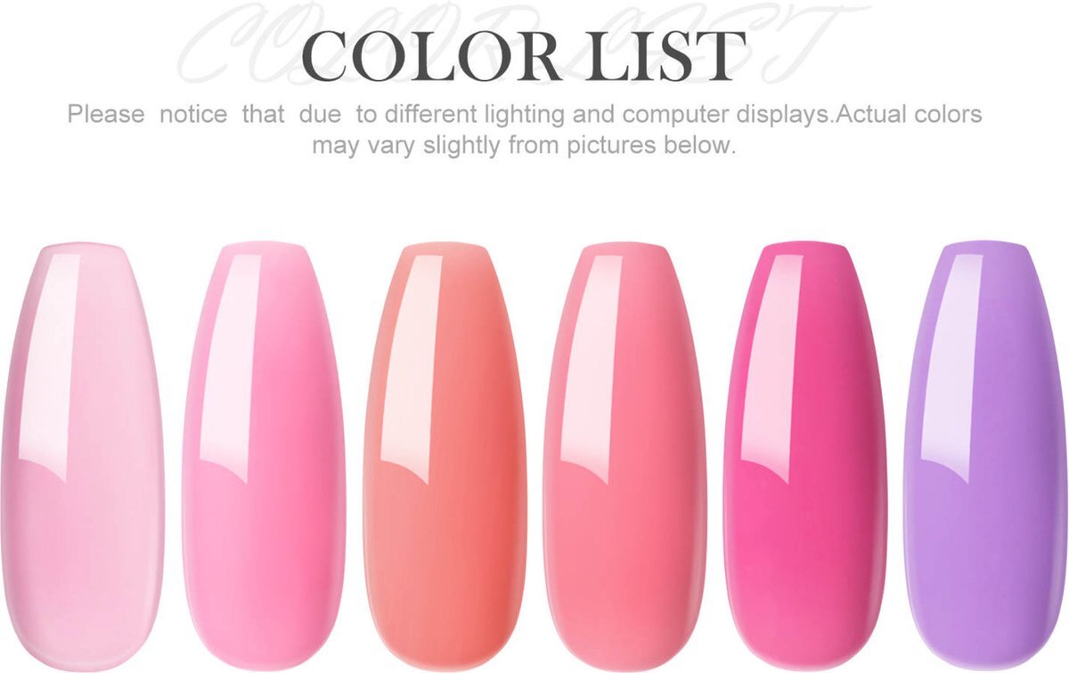 CRYTIVE Polygel - 6 Kleuren Set - 15 ml - Polygel Kit - Polygel Nagels - Polygel Kleuren