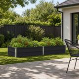 vidaXL Jardinière surélevée anthracite 160 x 80 x 24 cm