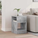 vidaXL Bijzettafel beton grijs 30,5 x 30 x 45 cm bewerkt hout